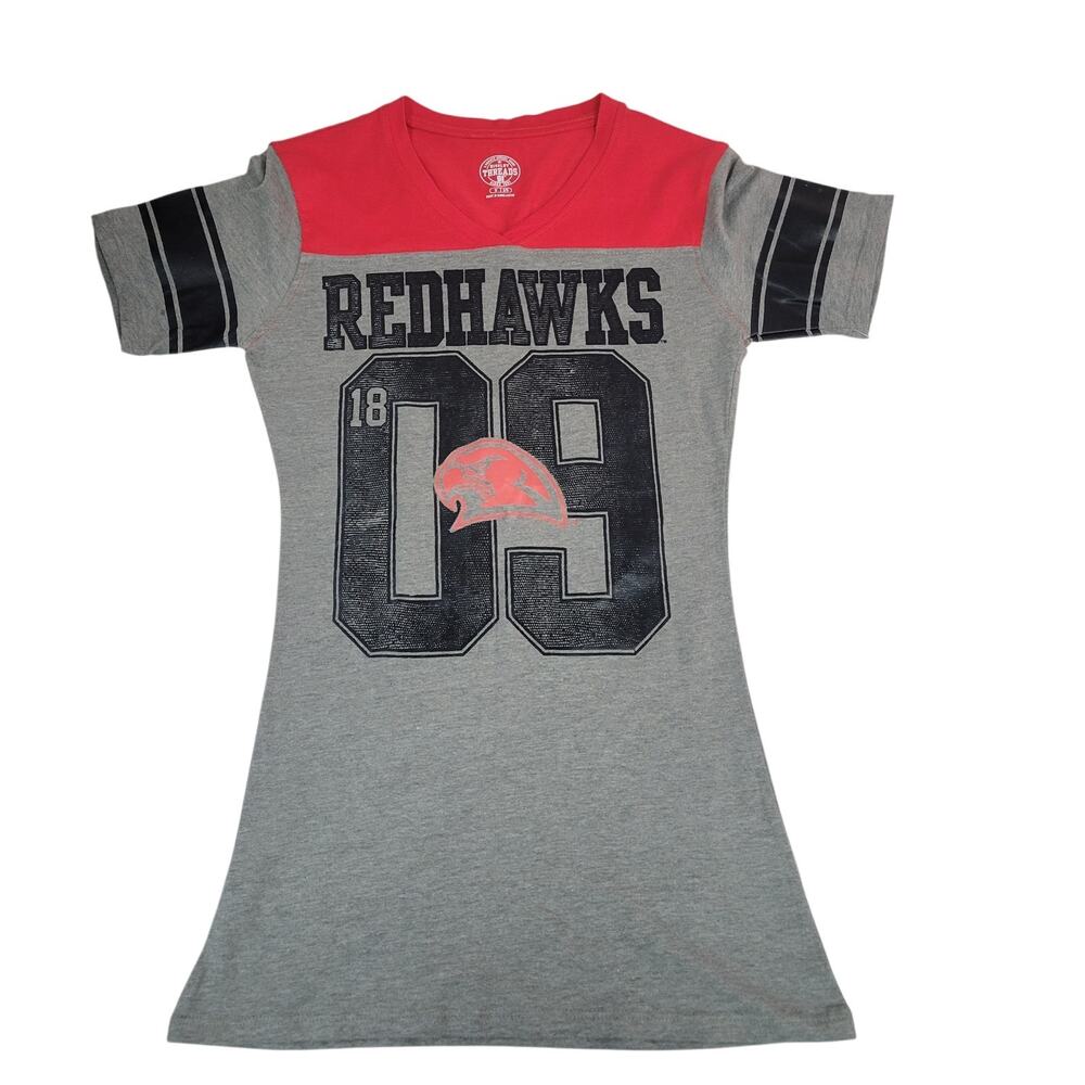 Rivalry Threads Miami Redhawks Shirt Small NWT Gray Red V Neck NCAA